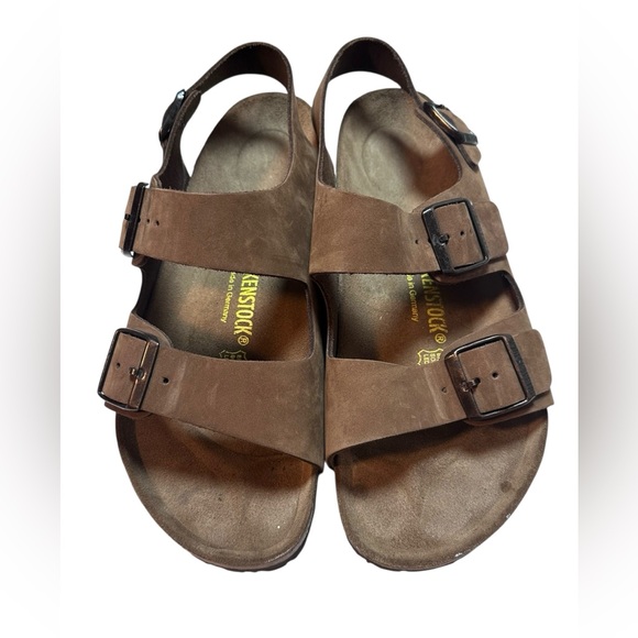 Birkenstock Milano Dark Brown Sandal Slingback Adjustable Strap Size 41 - Picture 1 of 6